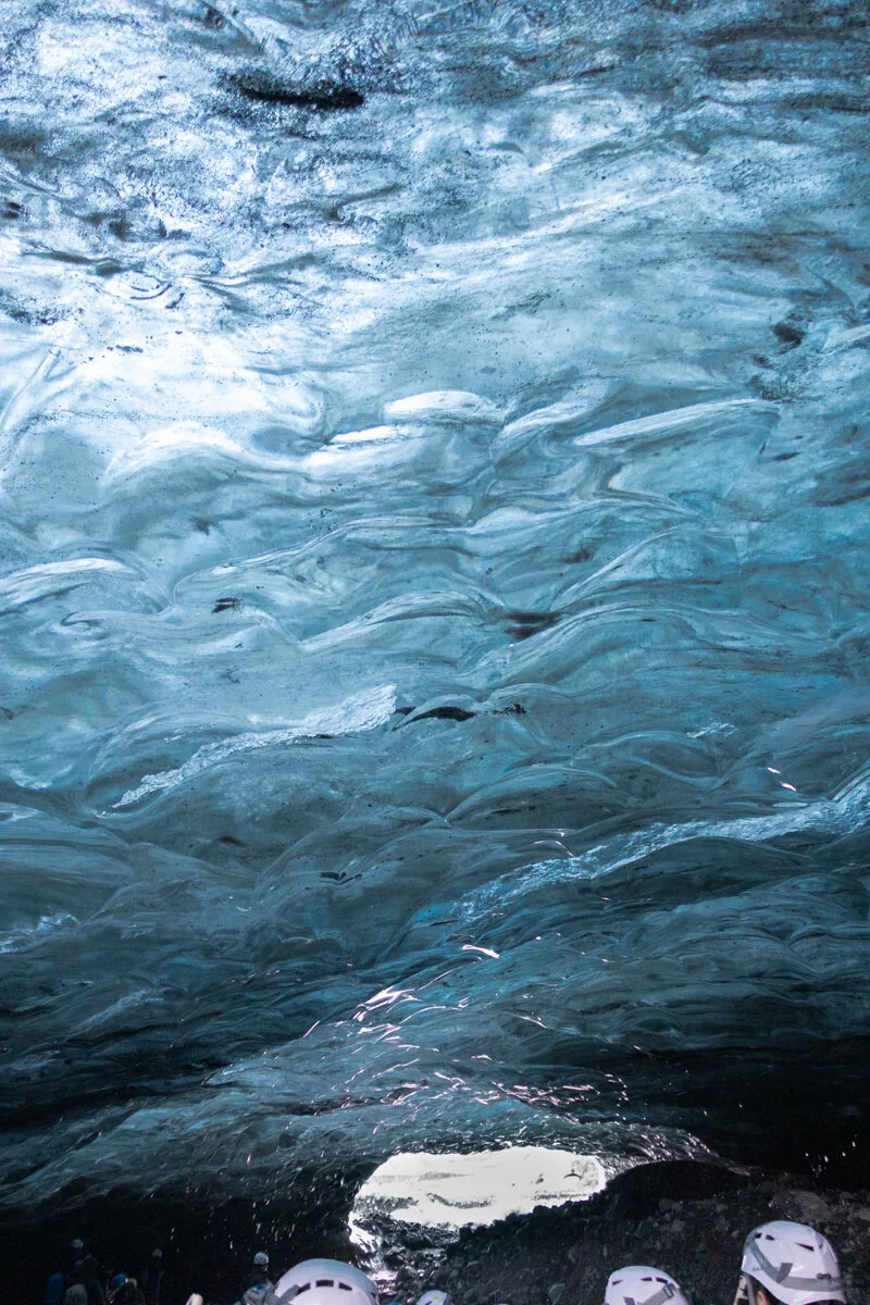 formations de glace de couleur bleu turquoise