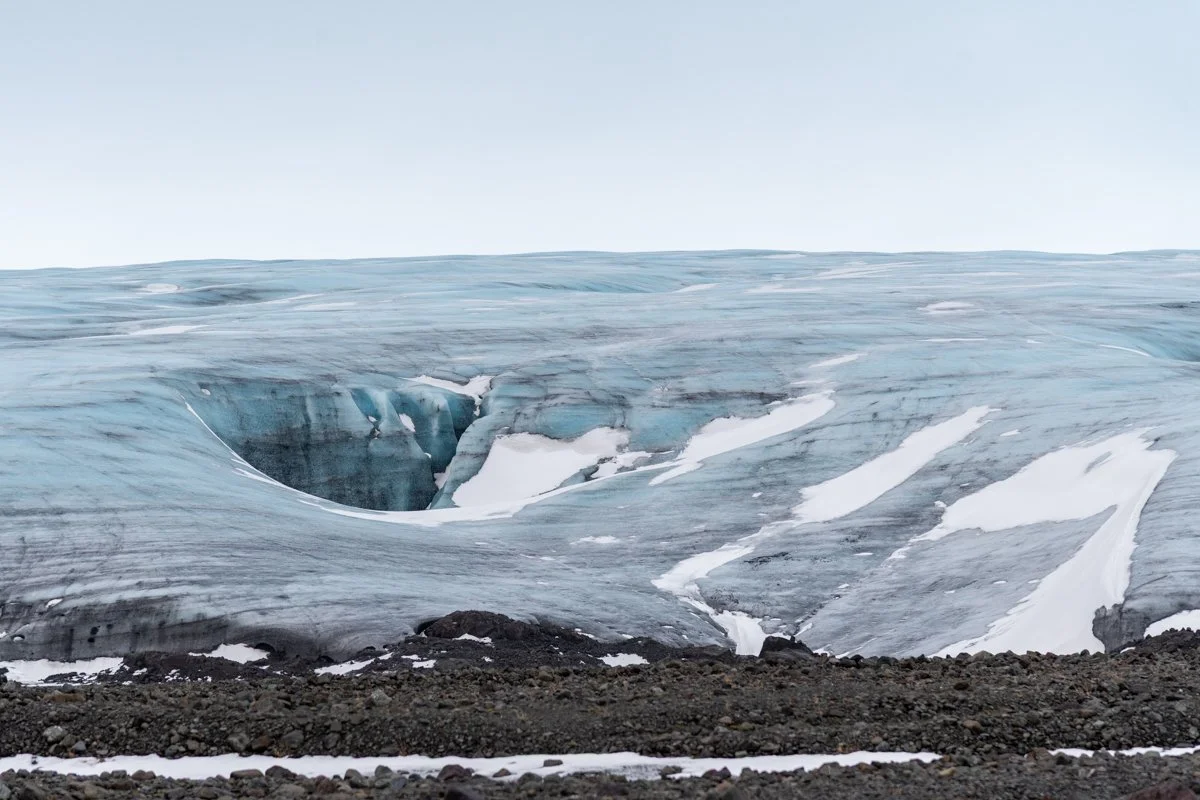 crevasses et séracs d'un glacier